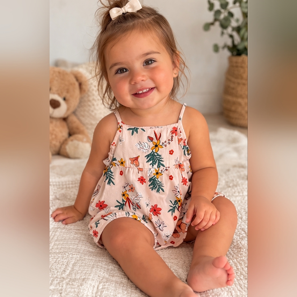 Zara Floral Print baby Romper.